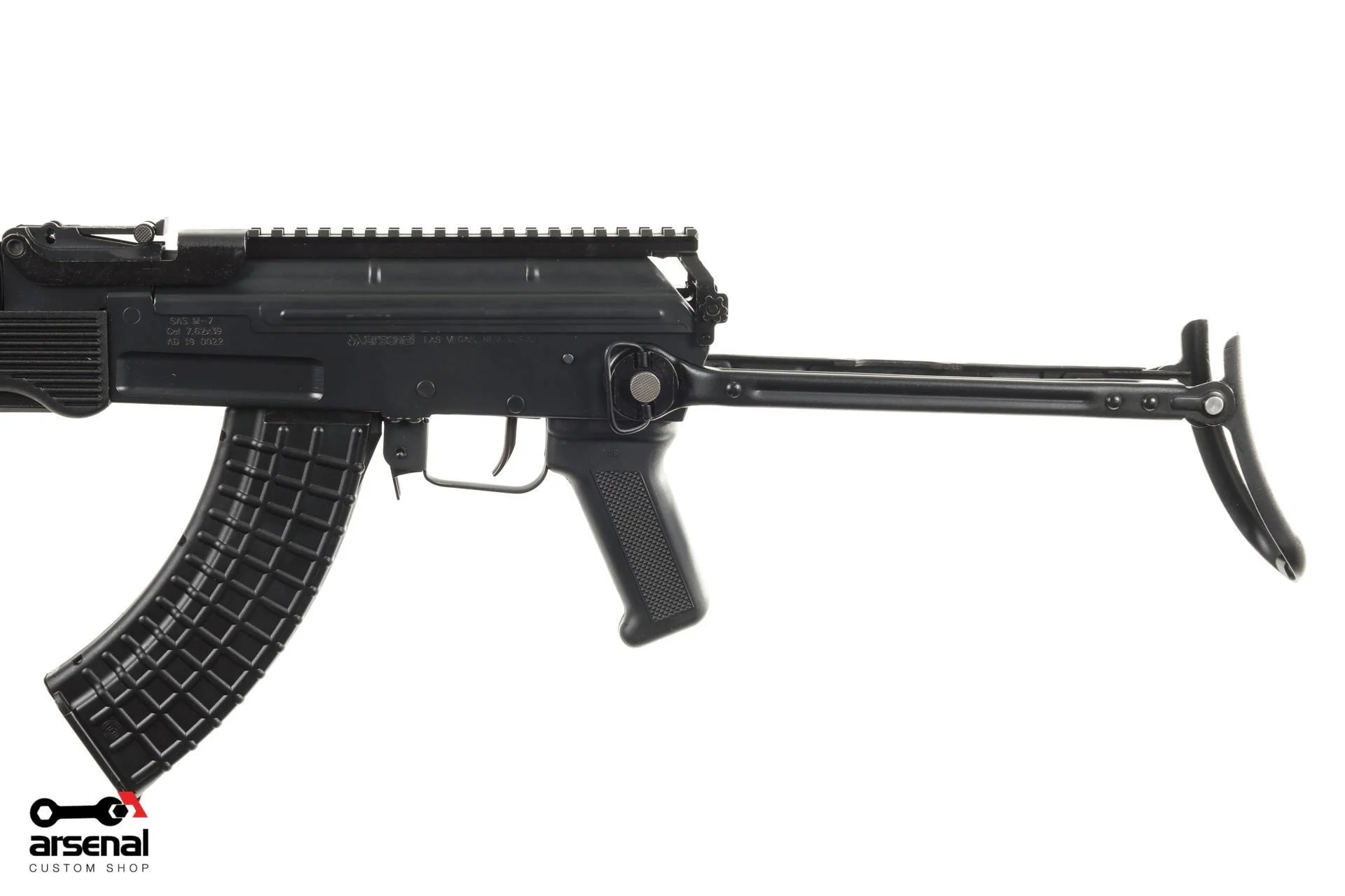 Arsenal SAS M-7 Under-Folder Arsenal Black Cerakote AK47 Picatinny Rail System Limited Edition - Image 3