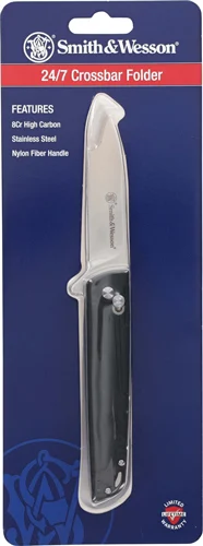 S&W KNIFE 24/7 CROSSBAR FOLDER - 3.25" SS/BLACK GENTLEMAN CARRY - Image 3