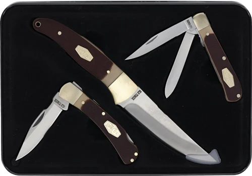 OLD TIMER FIXED/2 FOLDER COMBO - SAWCUT HANDLE GIFT TIN Q4 25' - Image 2