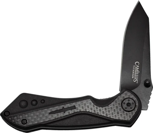 CAMILLUS MACHINE FOLDING KNIFE - 2.78" SS BLADE CARBON FIBER BL - Image 2