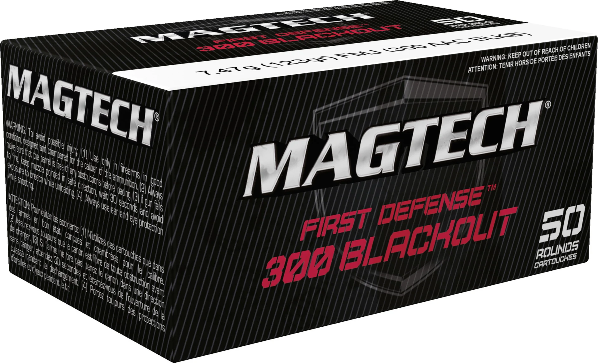 MGT 300BLK 123GR FMJ 50RD