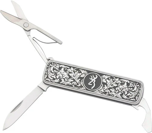 BROWNING KNIFE MORGAN FOLDER - MULTI FUNCTION SCROLL ENGRAVED