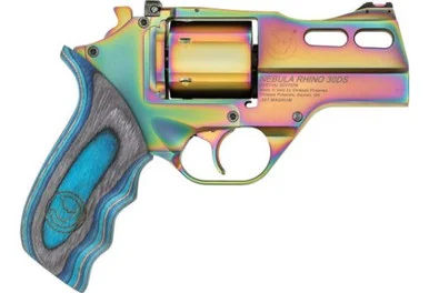 Chiappa Firearms 340.319 Rhino Nebula Revolver 30DS .357 Mag 3" 6 Rounds Nebula Finish/Blue Laminate Grips W/ Black Leather Holster