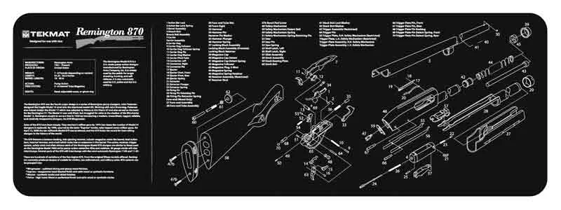 TEKMAT ARMORERS BENCH MAT - 12"X36" REMINGTON 870
