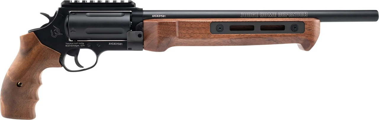 Taurus Judge Home Defender 2-JHD441013MAG-W 45 Colt/.410 Gauge 3" Chamber 13" w/ MLOK Handguard 5 Rounds Black/Wood