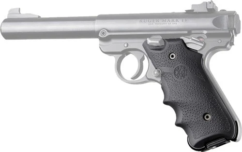 HOGUE GRIPS RUGER MKIV RUBBER - GRIP W/ FINGER GROOVES BLACK