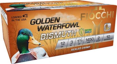 FIOCCHI GOLDEN BISMUTH 12GA 3" - 1-3/8OZ #2 1450FPS 10RD 10BX/C