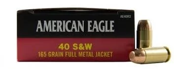 Federal 40 S&W American Eagle 165 Grain Full Metal Jacket AE40R3 50 rounds