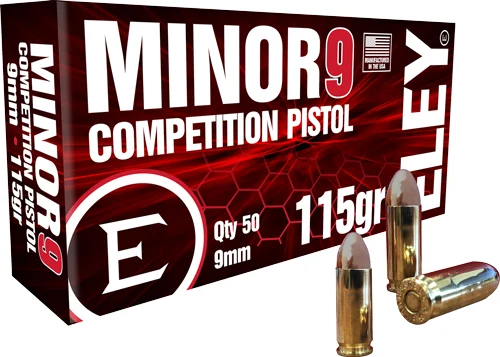 ELEY MINOR 9 COMPETITION 9MM - 115GR FMJ 50RD 20BX/CS