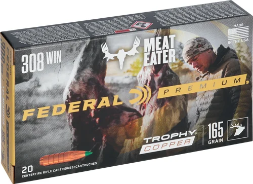 FEDERAL PREMIUM 308 WIN 165GR - TROPHY COPPER 20RD 10BX/CS - Image 2