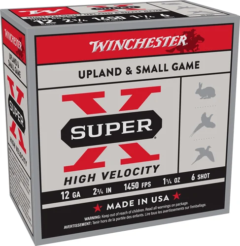 WINCHESTER SUPER-X 12GA 2.75" - 1-1/4OZ #6 1450FPS 25RD 10BX/C