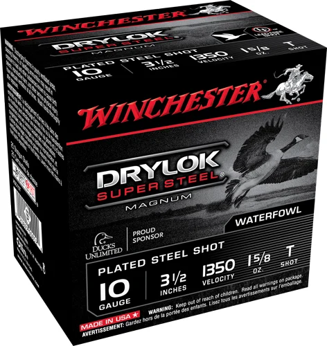 WINCHESTER DRYLOK 10GA 3.5" - 1-5/8OZ #T 1350FPS 25RD 10BX/C