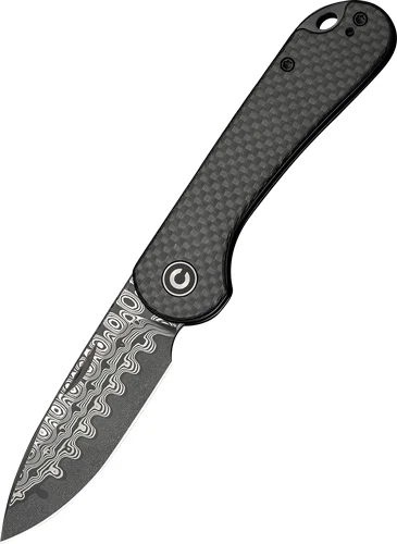 CIVIVI KNIFE ELEMENTUM SLIP - JOINT 2.9" CRBN FBR/DAMASCUS - Image 2