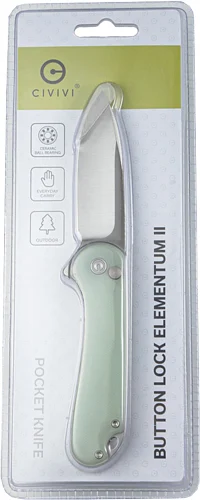 CIVIVI KNIFE ELEMENTUM II 2.96 - " NATURAL G10/SATIN CLAM PACK - Image 3