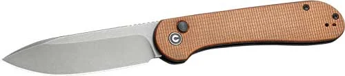 CIVIVI KNIFE ELEMENTUM 3.47" - BROWN MICARTA/GRAY STONEWASHED