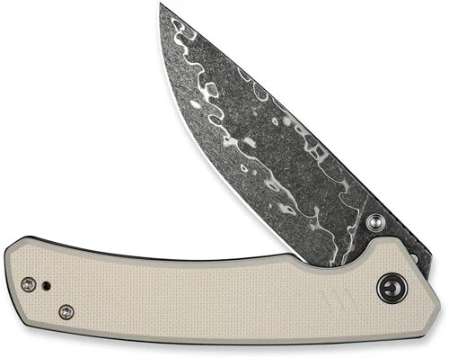 CIVIVI KNIFE MERIT 3.28" IVORY - G10/DAMASCUS LINER LOCK - Image 5