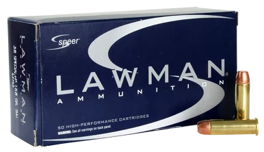 CCI 38 Special +P Ammunition Speer Lawman 53750 158 Grain Total Metal Jacket 50 Rounds