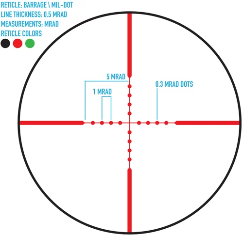 FIREFIELD BARRAGE 2.5-10X40 - RIFLESCOPE MIL-DOT RETICLE - Image 2
