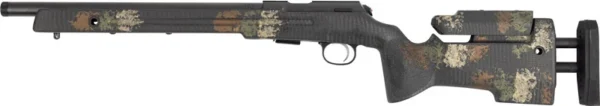 CZ 457 VARMINT 22LR 16" BLUE - THREADED MANNERS CAMO STOCK
