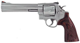 S&W 629 DELUXE 44MAG 6" AS - 6-SHOT CHECKERED WOOD GRIPS