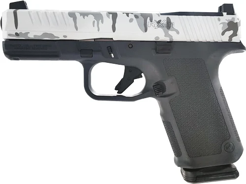 RUGER RXM 9MM LUGER 4" ADJ - 15-SHOT WHITE CAMO SLIDE - Image 2