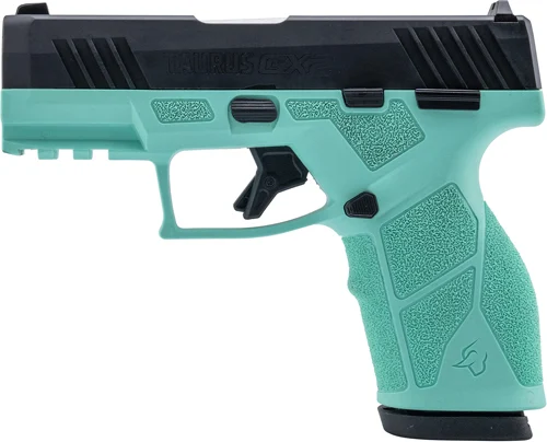 TAURUS GX2 9MM 13-SHOT ADJ. - CYAN FRAME BLACK SLIDE - Image 2