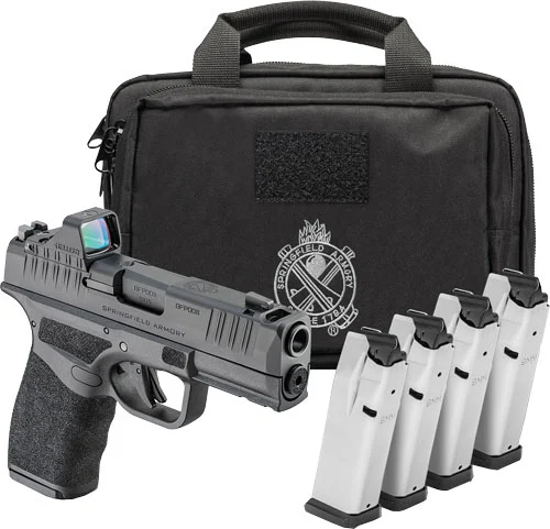 SPRINGFIELD HELLCAT PRO COMP - 9MM 3.8" 15RD 4 MAGS GEAR PAC
