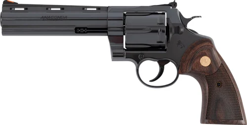 COLT ANACONDA 44MAG 6" 6RD - BLUED MEDALLION WOOD GRIPS - Image 2