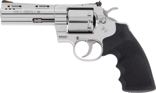 COLT GRIZZLY 357MAG 4.25" 6RD - POLISHED STAINLESS HOGUE GRIPS - Image 2