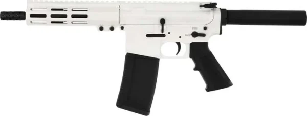 GLFA AR15 PISTOL 223 WYLDE - 7.5" NITRIDE BBL WHITE
