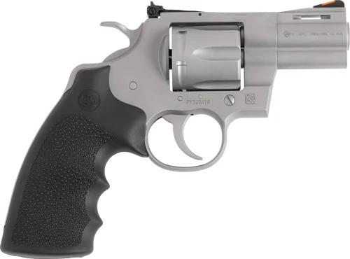 COLT PYTHON 357MAG 2.5" 6RD - MATTE STAINLESS HOGUE GRIPS