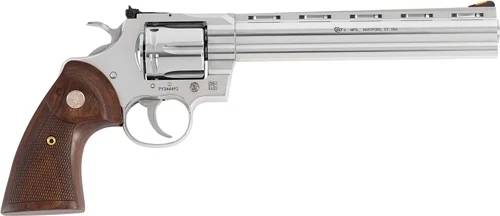 COLT PYTHON 357MAG 8" 6RD - STAINLESS WALNUT GRIPS - Image 2