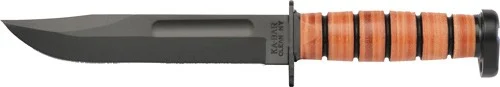 KA-BAR DOG'S HEAD UTILITY 7" - BLADE W/ LEATHER SHEATH