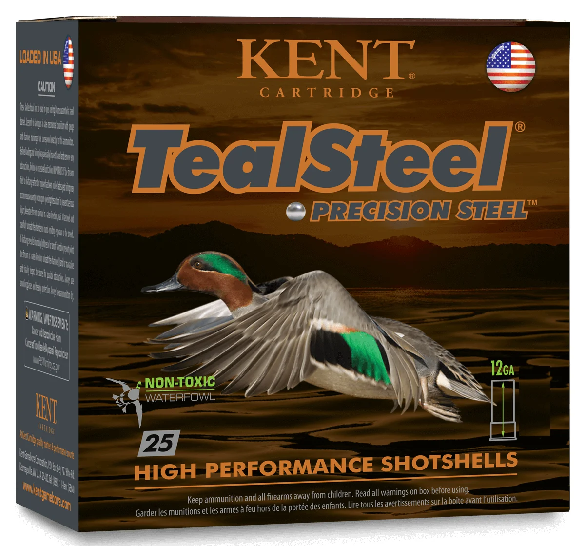 KENT TEALSTEEL 12GA 2.75 1-1/4OZ #5 25/10
