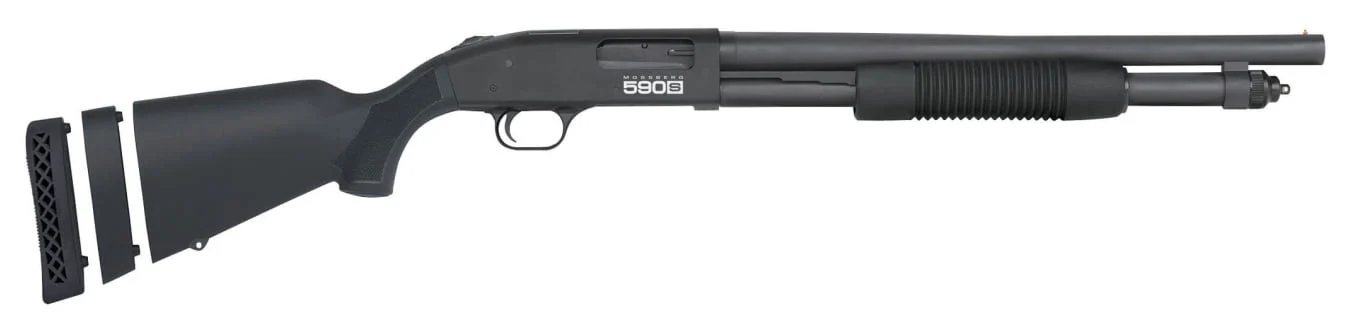 MOSS 590S 12GA 18.5 BLK OR THREADED 10RD
