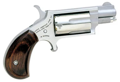 North American Arms NAA-22MS Mini Revolver .22WMR 5 Rounds 1.13" SAO Stainless/Rosewood