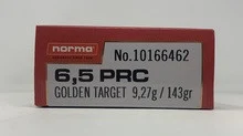 Norma 6.5mm PRC Ammunition NORMA10166462 143 Grain Golden Target 20 Rounds