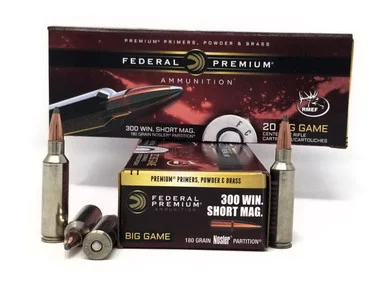 Federal 300 WSM Ammunition P300WSMB 180 Grain Nosler Partition 20 Rounds
