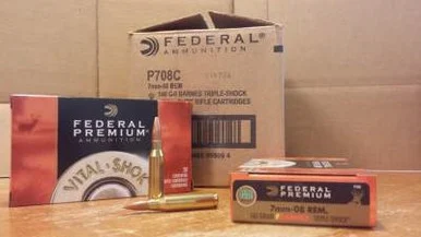 Federal 7mm-08 Vital-Shok P708C 140 gr Barnes Triple Shok Lead-Free 20 rounds