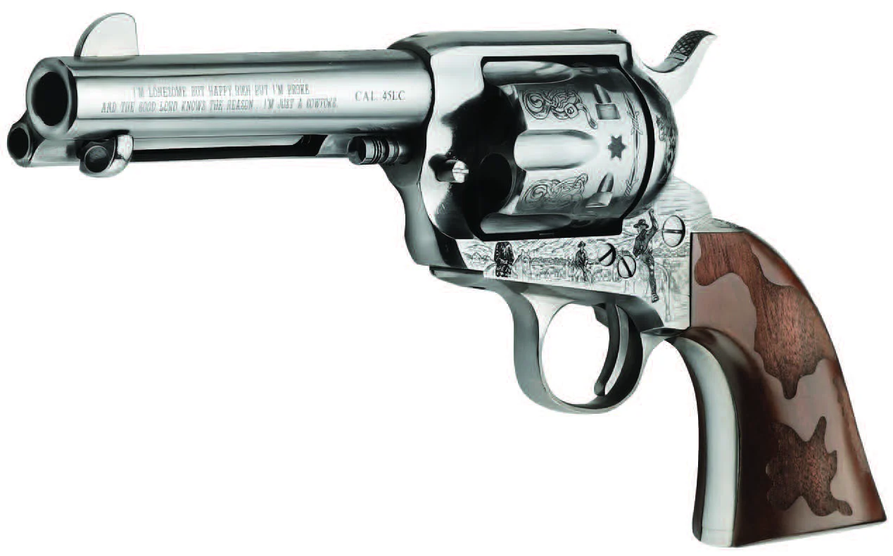 PIETTA COWPOKE 45LC 4.75 NICKEL ENGRAVE