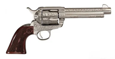 Cimarron PP411LNBB Buffalo Bill Cody Wild West 5.5" .45LC 6 Rounds Engraved Nickel/Walnut