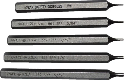 GRACE USA STARTER SHORT PIN - PUNCH SET STEEL 5PC