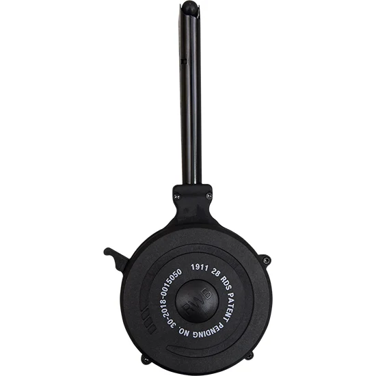 RWB DRUM MAG 1911 45ACP 28RD BLACK POLYMER (20)