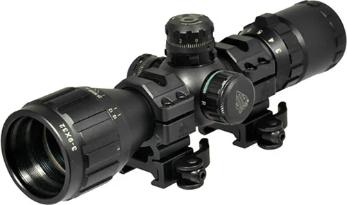 UTG BUGBUSTER 3-9X32 1" RGB - MIL-DOT W/QD RINGS BLACK