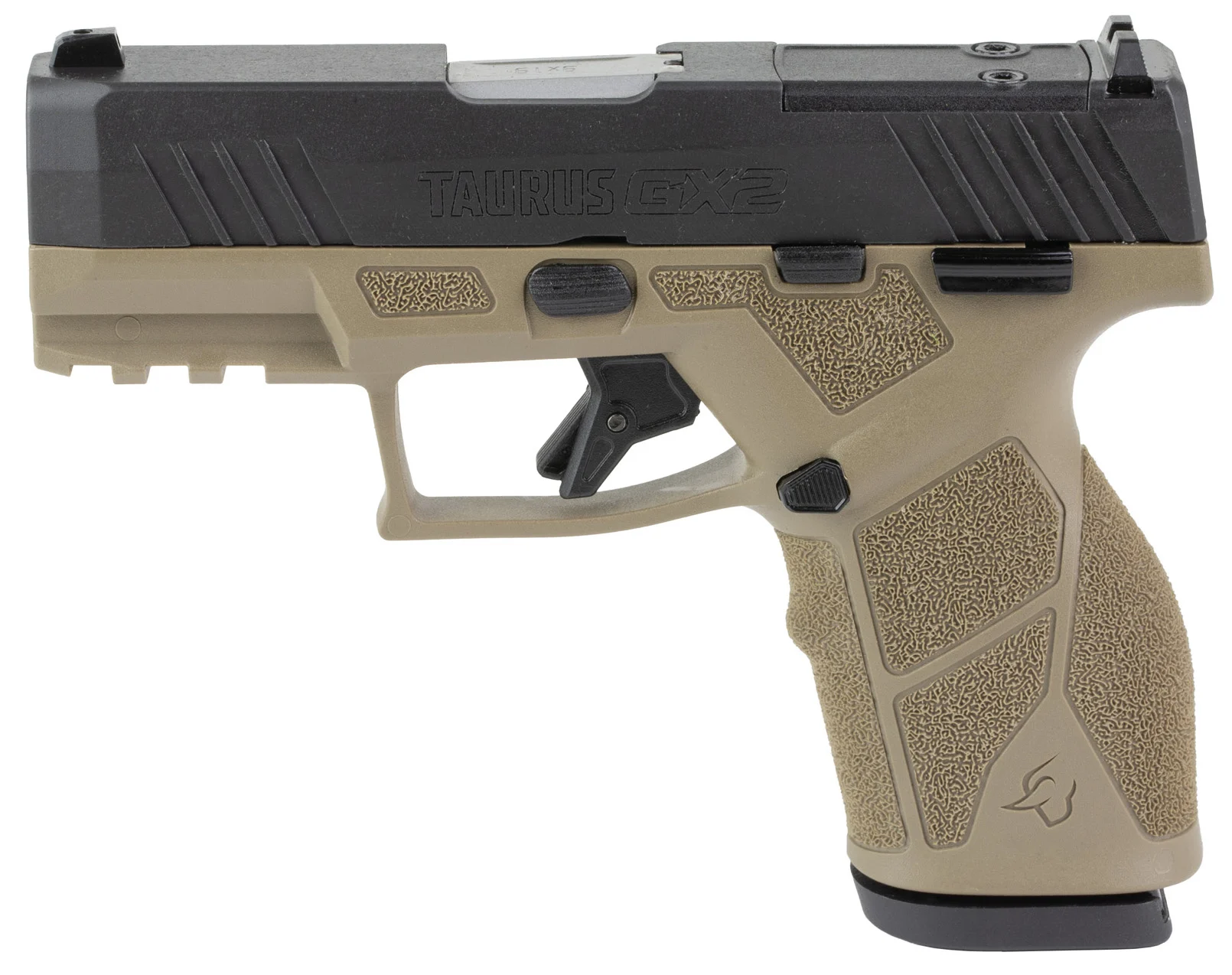 TAU GX2 9MM 3.38 FDE/BLK 13RD TORO