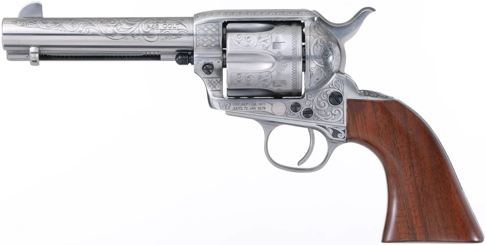 TF UBERTI 1873 CATTLEMAN 45LC 4.75 PHOTO ENGRV