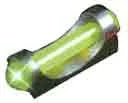 TRUGLO SIGHT FAT BEAD GREEN - W/UNIVERSAL THREAD ADAPTERS