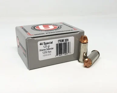 Underwood 44 Special Ammunition 125 Grain Xtreme Defender UW320 20 Rounds