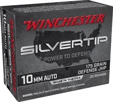 Winchester 10mm Auto Ammunition W10MMST 175 grain ST Hollow Point SX 20 Rounds