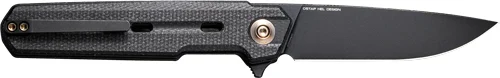 WE KNIFE NAVO 3.25" BLACK - CANVAS MICARTA STONEWASH